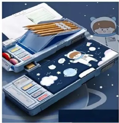 SR Toys pencil box Space-Astronaut Art Plastic Pencil Box(Set of 1, Blue)