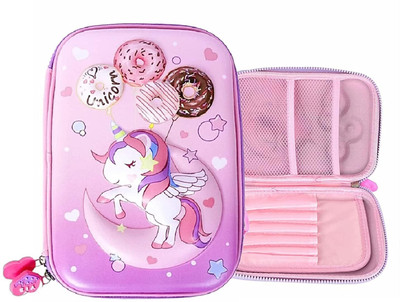 ZWEELAY Eva Pencil Case With 3D Cover School Supply For Students Unicorn Art EVA Pencil Box(Set of 1, Multicolor)
