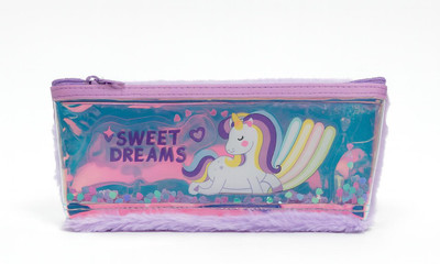 Nubby Dotss 1 unicorn Art Polypropylene Pencil Box(Set of 1, Purple)
