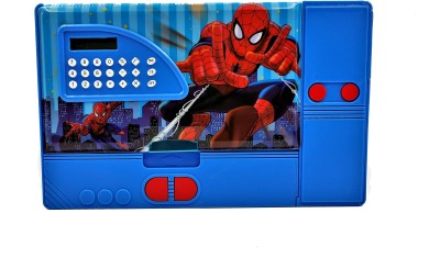 Paper Bear Spiderman Spiderman Art Plastic Pencil Box(Set of 1, Blue, Red)