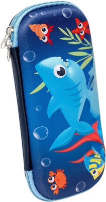 Givni Mart Fish Nature Art Canvas Pencil Box(Set of 1, Multicolor)