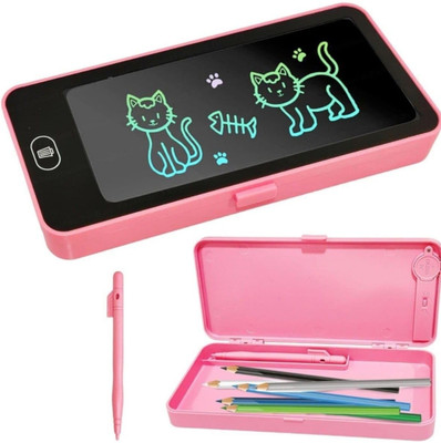 Nehuu creation SmartStation LCD Pen Case Series Indian Art Plastic Pencil Box(Set of 1, Multicolor)