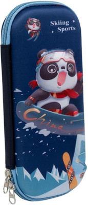 RV Mart Panda Nature Art Canvas Pencil Box(Set of 1, Multicolor)
