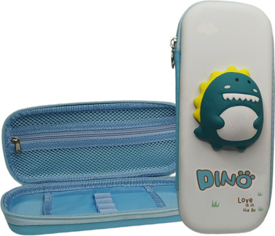 PK BLINGS PENCIL POUCH DINO Art Canvas Pencil Box(Set of 1, Multicolor)