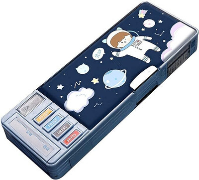 JOY MAKER SPACEMAN ASTRONAUT Astronaut Multifunctional & Magnetic Pencil Box for Kids Art Plastic Pencil Box(Set of 1, Multicolor)