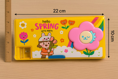 jago HELLO 3D PENCIL BOX HELLO 3D PENCIL BOX Art Plastic Pencil Box(Set of 1, Yellow)