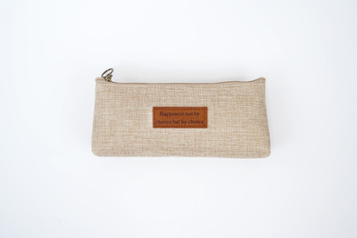 kidgets Jute Pouch Jute Pouch Art Polyester Pencil Box(Set of 1, Beige)
