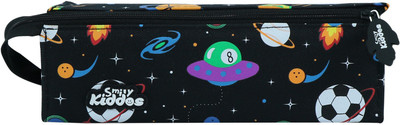 smily kiddos 1 Case Space Theme Art Polyester Pencil Box(Set of 1, Black)