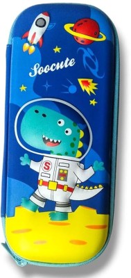 Toxen Space Dinosaur Pencil Pouch Jungle Book Themed Art Canvas Pencil Box(Set of 1, Multicolor)