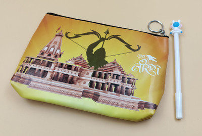 Paper Bear Shree Ram Shree Ram Pouch Art EVA Pencil Box(Set of 1, Yellow)