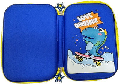 Saputra Dinosaur Dinosaur Art EVA Pencil Box(Set of 1, Multicolor)