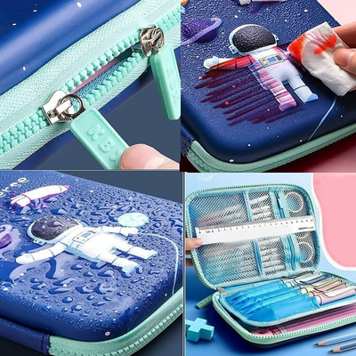 radhey preet Universe 3D Print Stationery Storage Case | Available in Big Size(RP115) Art EVA Pencil Box(Set of 1, Blue)
