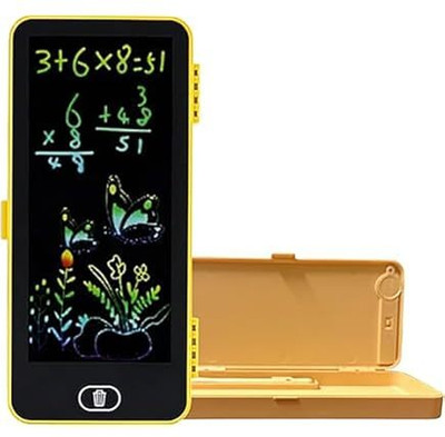 JSR 2 in 1 Writing Tablet & Pencil Case for Kids | LCD Digital Slate Art Plastic Pencil Box(Set of 1, Multicolor)