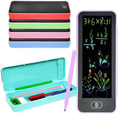 ToyShaala LCD Pencil Box LCD Pencil Box with Writing pad display Art Plastic Pencil Box(Set of 1, Multicolor)