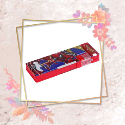 Alpha tech School Compaas Box Two Type Art Plastic Pencil Box(Set of 1, Red)