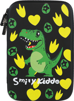 smily kiddos Single Compartment Dancing dino Art EVA Pencil Box(Set of 1, Black)