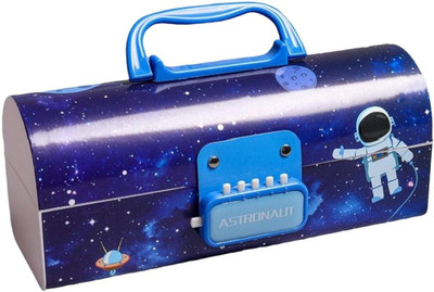 JOY MAKER Astronaut-Blue-KBX-5706 C Suitcase Style Password Lock, Multi-Layer Pencil Box for Kids Art Plastic Pencil Box(Set of 1, Blue)