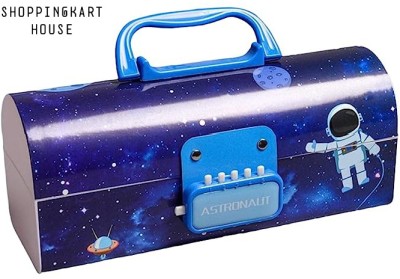 SHOPPINGKART Suitcase Style Password Lock Pencil Case Cartoon Art Plastic Pencil Box(Set of 1, Multicolor)
