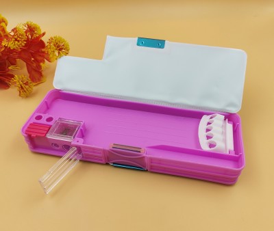 Paper Bear Frozen Frozen Art Plastic Pencil Box(Set of 2, Pink)