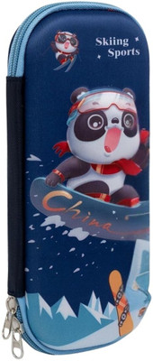 RV Mart Panda Nature Art Canvas Pencil Box(Set of 1, Multicolor)