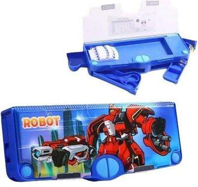 SARJUDAS ENTERPRISE 1 Plastic Kids Pen & Pencil Box-Suitcase Style Password Lock Pencil box Art Plastic Pencil Box(Set of 1, Multicolor)