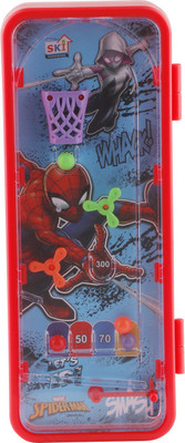 SKI cruze Pinball Game Pencil Box with Password Number Lock SPIDERMAN Art Plastic Pencil Box(Set of 1, Red)