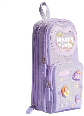 kridha 0 Happy Time Art Canvas Pencil Box(Set of 1, Purple)