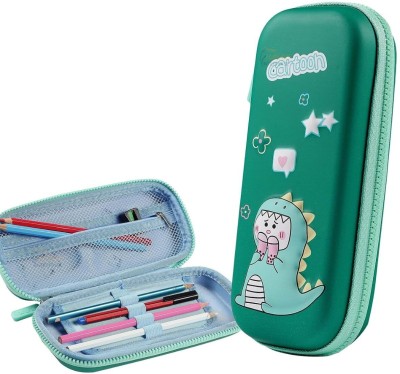 SARJUDAS ENTERPRISE 3D EVA Pencil Case Pouch, Multipurpose Zipper Pencil Case for Kids Pen and Pencil Bag for School Kids, Girls, Stationery Storage Box Art Plastic Pencil Box(Set of 1, Green)