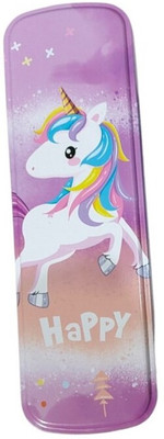 triple paper Pencil Box for school Geometry Box Stationery Unicorn Art Series Art Metal Pencil Box(Set of 1, Multicolor)