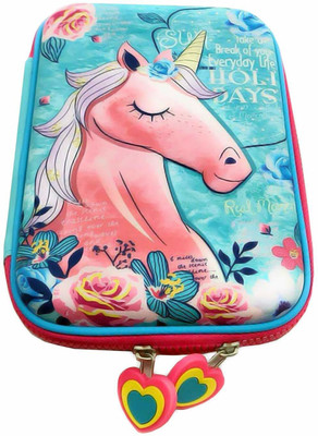 Magicwand Series Unicorn Art EVA Pencil Box(Set of 1, Multicolor)