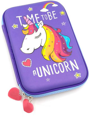 Saputra Unicorn Beautifull Unicorn Art EVA Pencil Box(Set of 1, Purple)