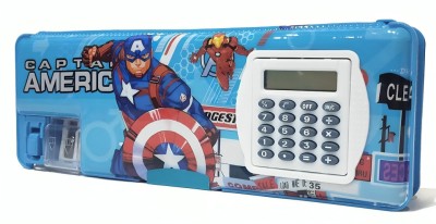 fine fix Captain America Captain America Art Plastic Pencil Box(Set of 1, Blue)