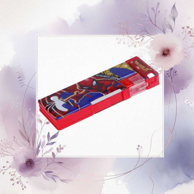Alpha tech School Compaas Box Two Type Art Plastic Pencil Box(Set of 1, Red)