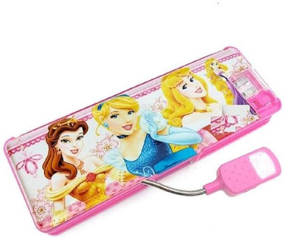 WMKO PRINCESS LIGHT PENCIL BOX BIRTHDAY GIFT, return gift Art Plastic Pencil Box(Set of 1, Pink)