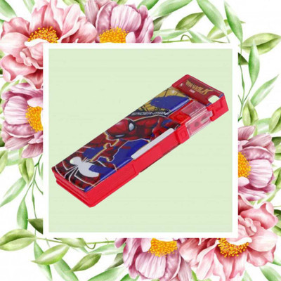 Alpha tech School Compaas Box Two Type Art Plastic Pencil Box(Set of 1, Red)