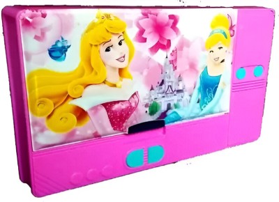 VELORA CARTOON The Jumbo Princess Calculator Pencil Box Art Plastic Pencil Box(Set of 1, Pink)