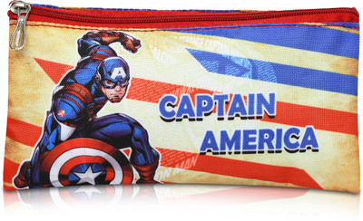 Stylbase Captain America Captain America Art Polyester Pencil Box(Set of 1, Multicolor)