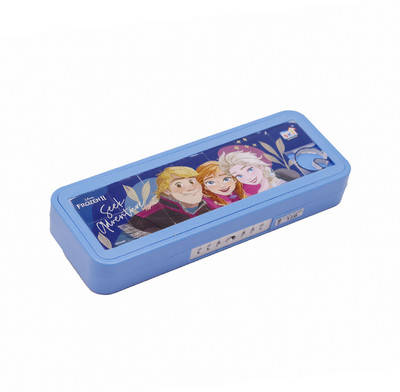 SKI Puzzle Plastic Pencil Box With Puzzle game And Number Lock Spiderman Character Merchandise Art Plastic Pencil Box(Set of 1, Blue)