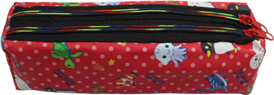 neoinsta shopping pouch Pouch Art Polyester Pencil Box(Set of 1, Red)