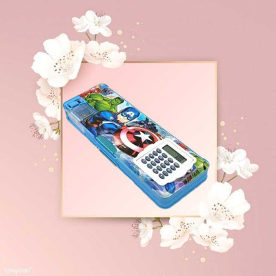 Alpha tech School Compaas Box Two Type Art Plastic Pencil Box(Set of 1, Blue)