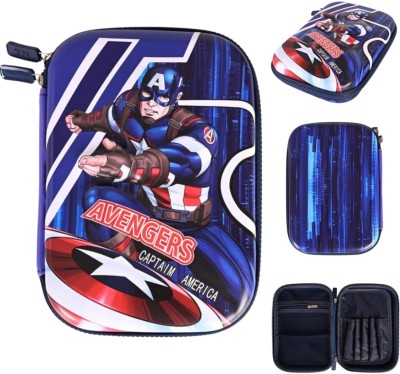 Geeta swachh 3-d pencil case Superhero Art EVA Pencil Box(Set of 1, Blue)