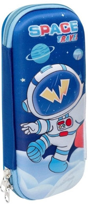 VOXEL Space Travel Nature Art Canvas Pencil Box(Set of 1, Multicolor)