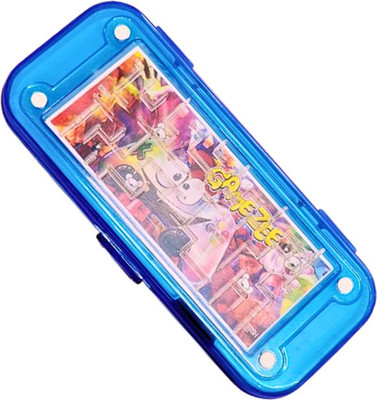Gamezee Puzzle Cartoon Art Plastic Pencil Box(Set of 1, Blue)