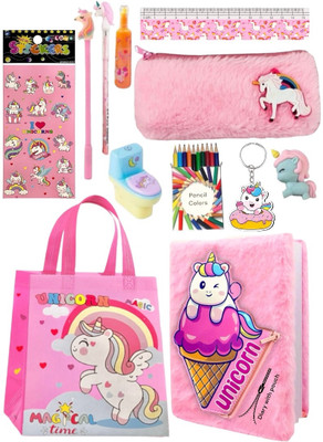 Le Delite 4 1 Art Polyester Pencil Box(Set of 1, Pink)
