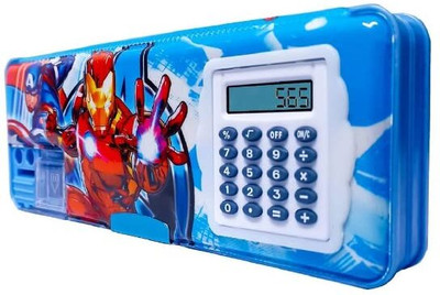 WMKO for boys art plastic pencil box BIRTHDAY GIFT, return gift, Avenger calculator pencil box Art Plastic Pencil Box(Set of 1, Blue)