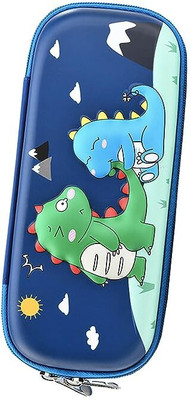 Urika Dinosaur Dinosaur Art Polyester Pencil Box(Set of 1, Blue)
