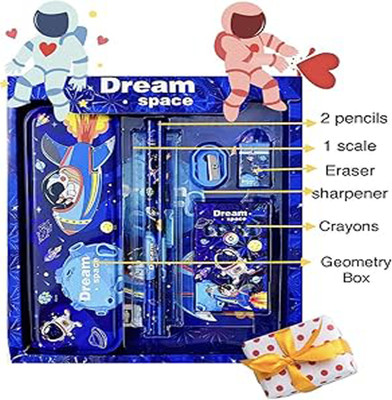 MunjalRajat Munjal rajat Dreamsapsce-001 dream space Art Metal Pencil Box(Set of 6, Blue)