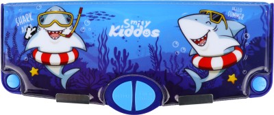 smily kiddos Pop Out Shark Theme Art Plastic Pencil Box(Set of 1, Blue)