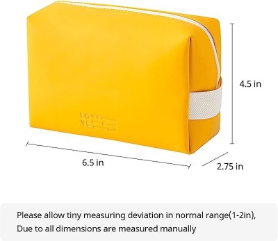 TREXEE Pencil Case Pencil Pouch Marker Pen Case Travel Simple Stationery Bag 1 Art Canvas Pencil Box(Set of 1, Yellow)