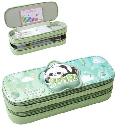 SARJUDAS ENTERPRISE Pencil Case Double Layer Cute Pencil Case Aesthetic Large Capacity Pencil Pouch Multifunctional Stationery Organizer for School (Double Layer Panda) Art Canvas Pencil Box(Set of 1, Light Green) SARJUDAS ENTERPRISE Pencil Case Double Layer Cute Pencil Case Aesthetic Large Capacity Pencil Pouch Multifunctional Stationery Organizer for School (Double Layer Panda) Art Canvas Pencil Box(Set of 1, Light Green)
